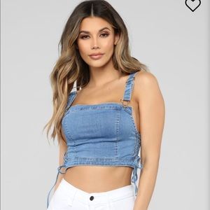 Denim crop top